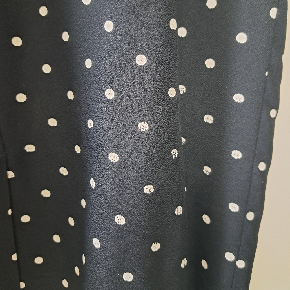 Vintage Black and White Polka-dot Dress with Pockets - Picture 6 of 8
